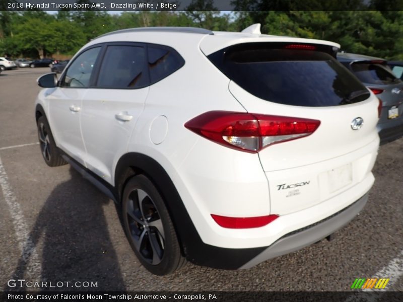 Dazzling White / Beige 2018 Hyundai Tucson Sport AWD