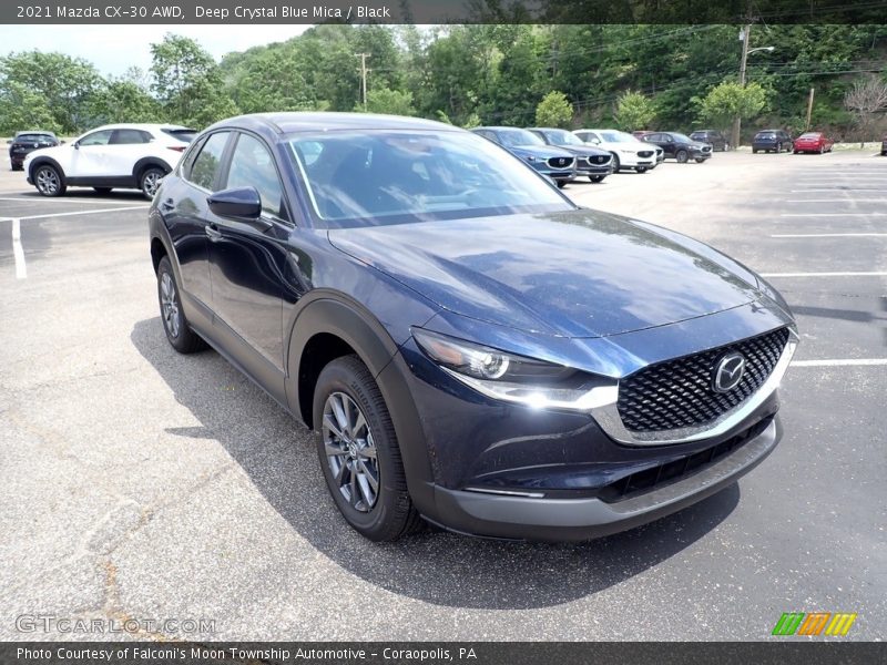 Deep Crystal Blue Mica / Black 2021 Mazda CX-30 AWD