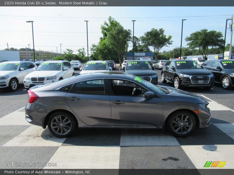 Modern Steel Metallic / Gray 2020 Honda Civic EX-L Sedan