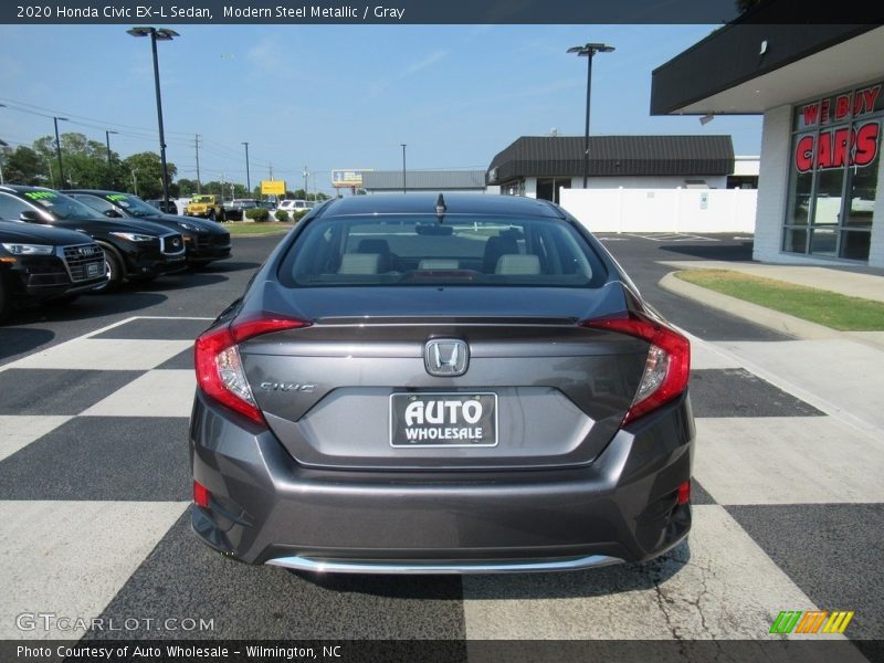 Modern Steel Metallic / Gray 2020 Honda Civic EX-L Sedan