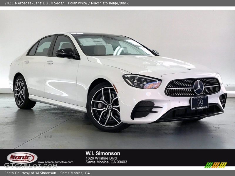 Polar White / Macchiato Beige/Black 2021 Mercedes-Benz E 350 Sedan