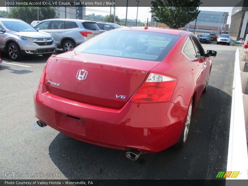 San Marino Red / Black 2009 Honda Accord EX-L V6 Coupe