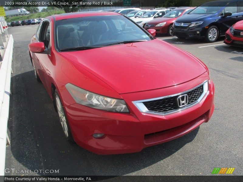 San Marino Red / Black 2009 Honda Accord EX-L V6 Coupe