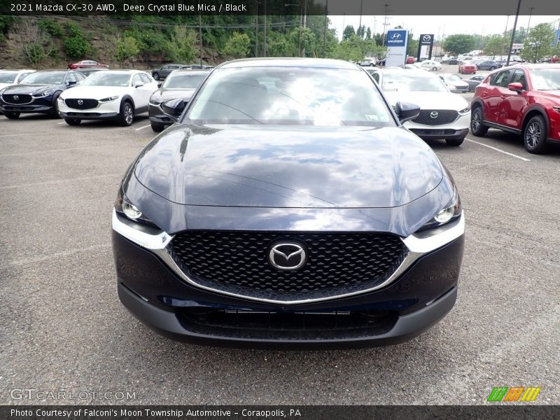 Deep Crystal Blue Mica / Black 2021 Mazda CX-30 AWD