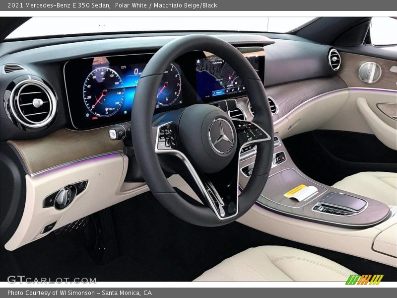 Polar White / Macchiato Beige/Black 2021 Mercedes-Benz E 350 Sedan