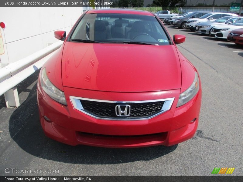 San Marino Red / Black 2009 Honda Accord EX-L V6 Coupe