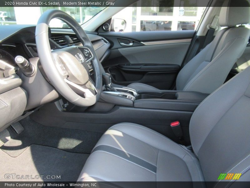Modern Steel Metallic / Gray 2020 Honda Civic EX-L Sedan