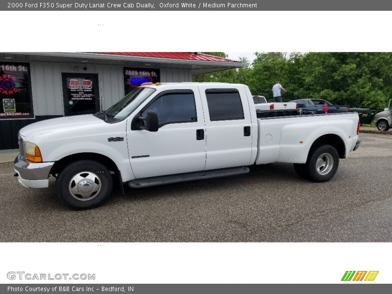 Oxford White / Medium Parchment 2000 Ford F350 Super Duty Lariat Crew Cab Dually