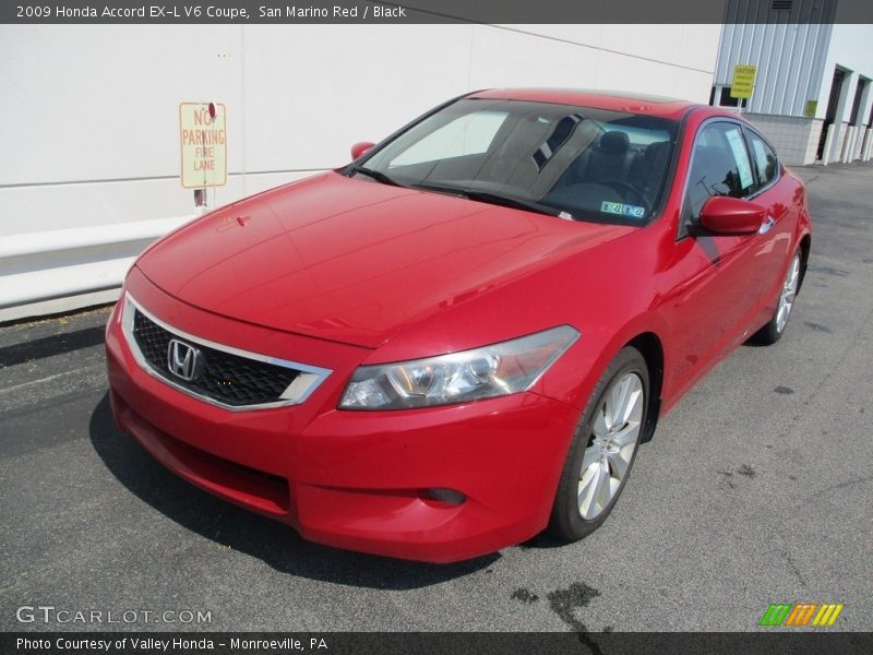 San Marino Red / Black 2009 Honda Accord EX-L V6 Coupe