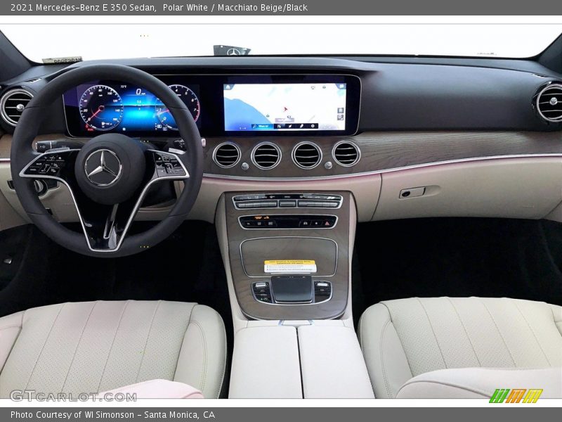 Polar White / Macchiato Beige/Black 2021 Mercedes-Benz E 350 Sedan