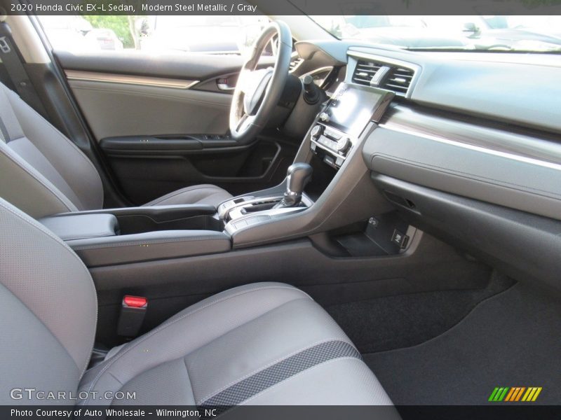 Modern Steel Metallic / Gray 2020 Honda Civic EX-L Sedan