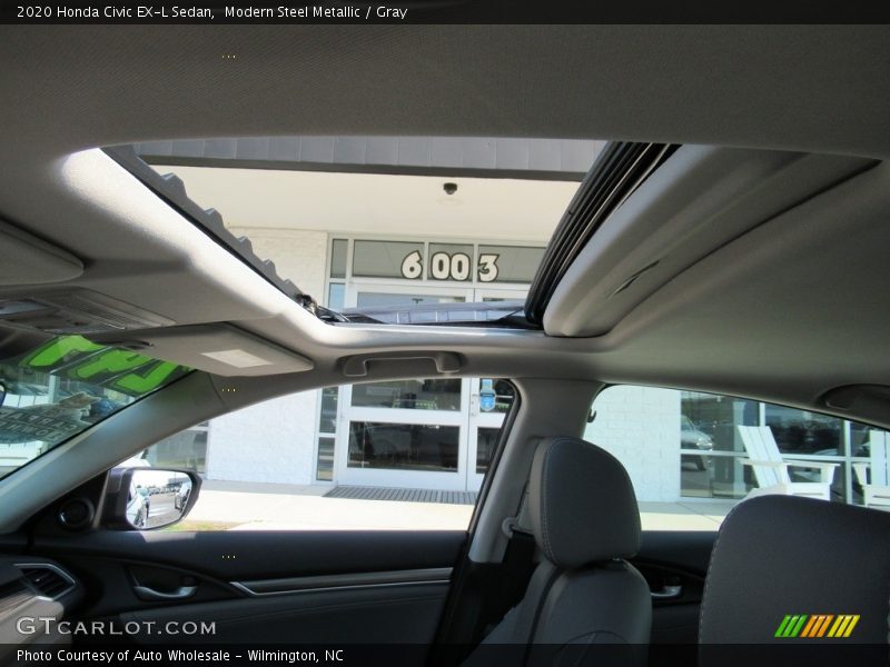 Modern Steel Metallic / Gray 2020 Honda Civic EX-L Sedan