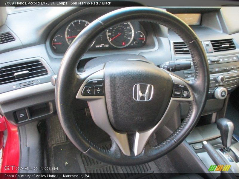 San Marino Red / Black 2009 Honda Accord EX-L V6 Coupe