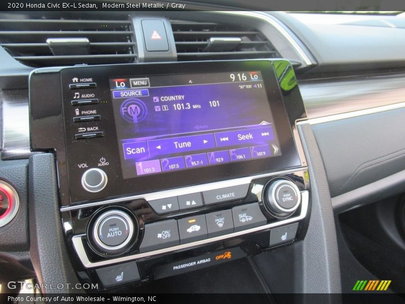 Modern Steel Metallic / Gray 2020 Honda Civic EX-L Sedan