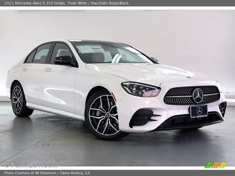 Polar White / Macchiato Beige/Black 2021 Mercedes-Benz E 350 Sedan