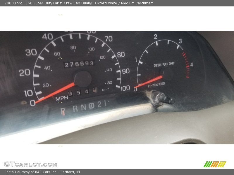 Oxford White / Medium Parchment 2000 Ford F350 Super Duty Lariat Crew Cab Dually