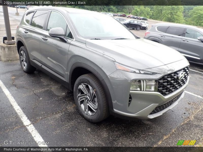Hampton Gray / Black 2021 Hyundai Santa Fe SE AWD