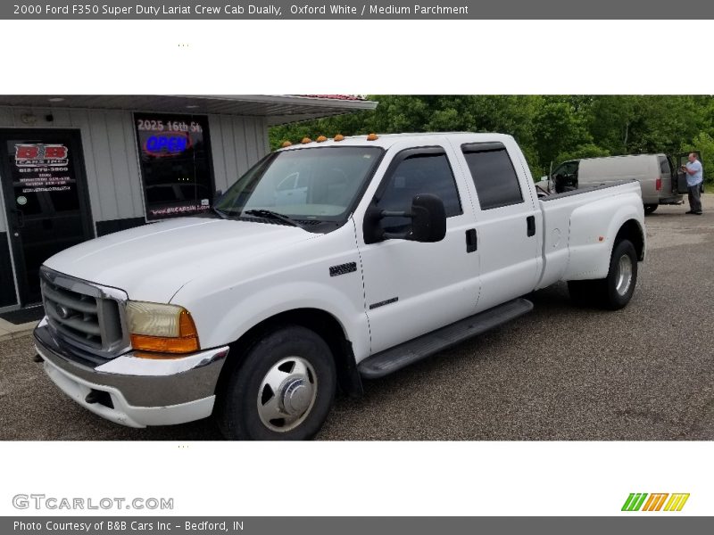 Oxford White / Medium Parchment 2000 Ford F350 Super Duty Lariat Crew Cab Dually