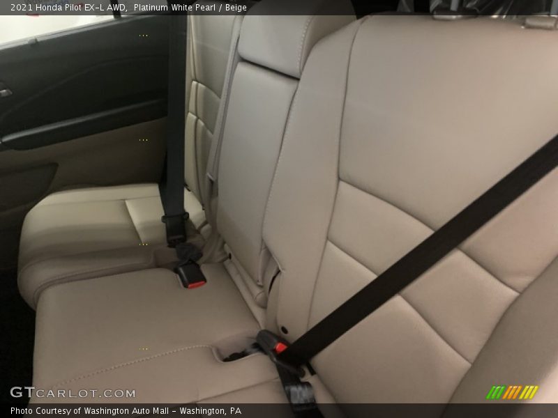 Platinum White Pearl / Beige 2021 Honda Pilot EX-L AWD