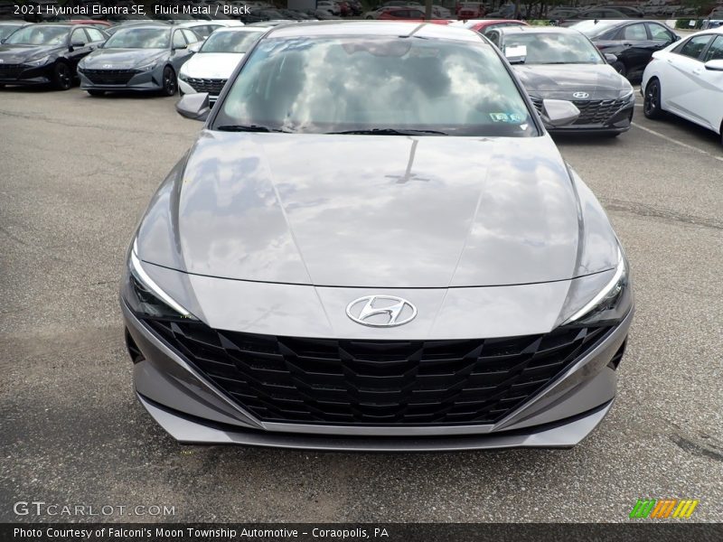 Fluid Metal / Black 2021 Hyundai Elantra SE