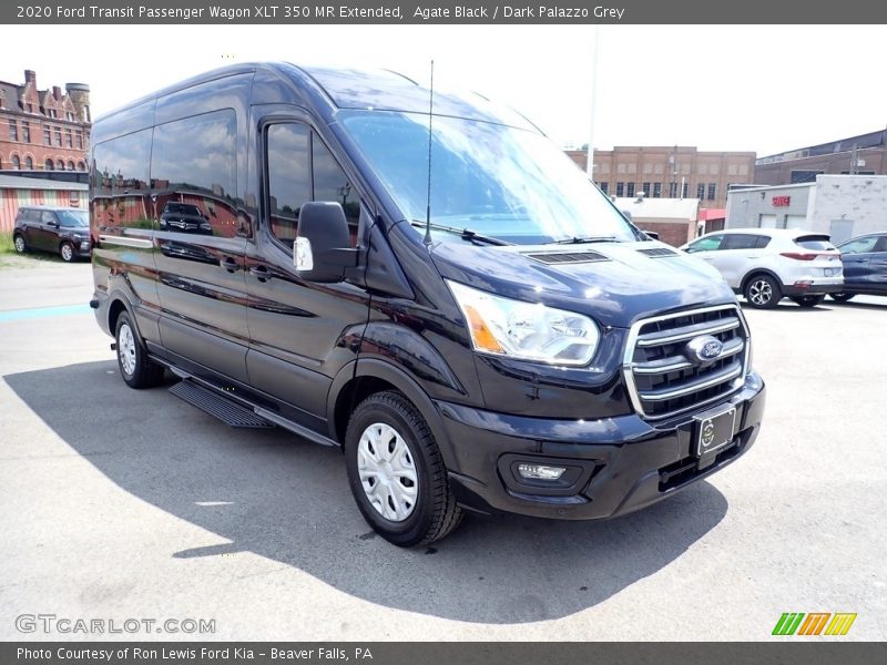 Agate Black / Dark Palazzo Grey 2020 Ford Transit Passenger Wagon XLT 350 MR Extended