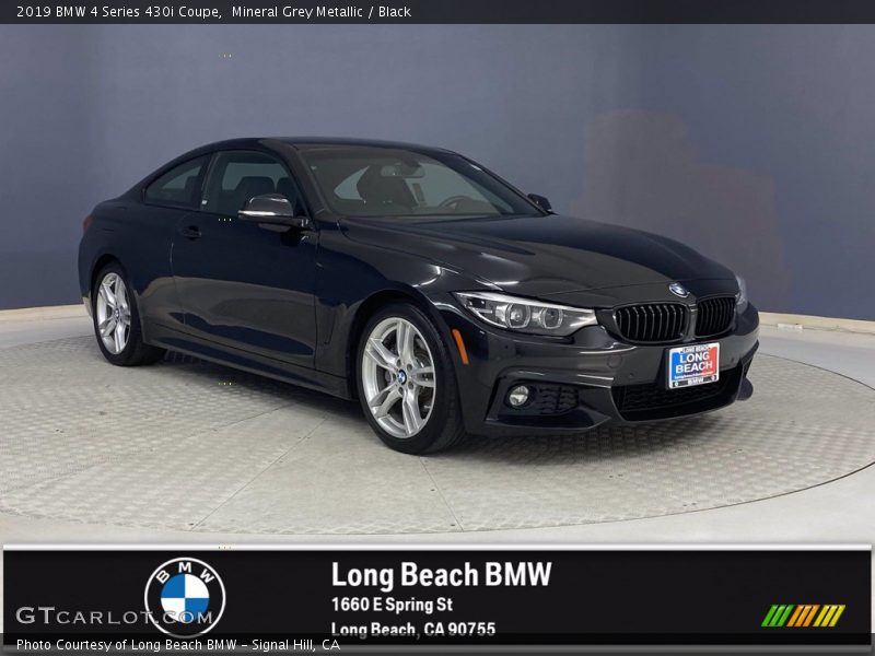 Mineral Grey Metallic / Black 2019 BMW 4 Series 430i Coupe