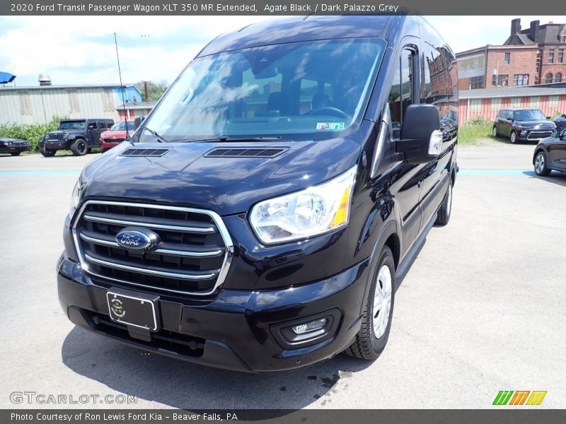 Agate Black / Dark Palazzo Grey 2020 Ford Transit Passenger Wagon XLT 350 MR Extended