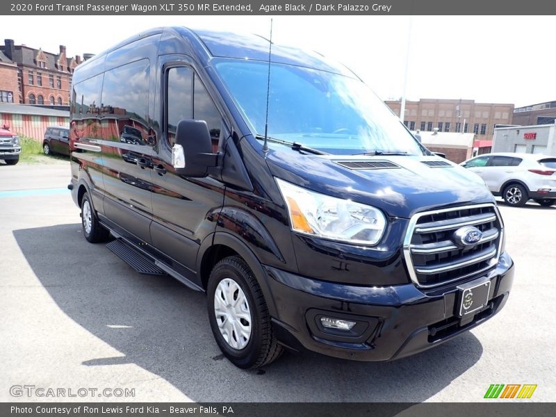 Agate Black / Dark Palazzo Grey 2020 Ford Transit Passenger Wagon XLT 350 MR Extended