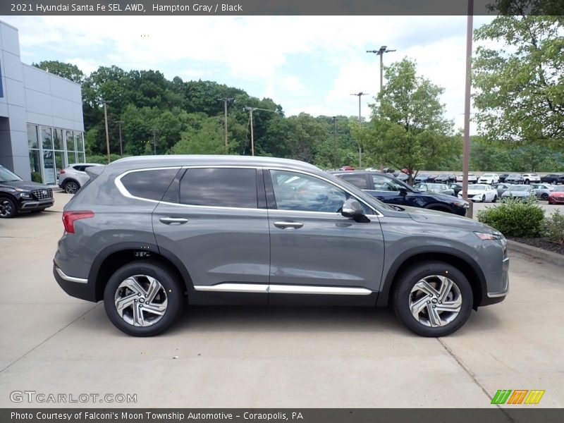 Hampton Gray / Black 2021 Hyundai Santa Fe SEL AWD