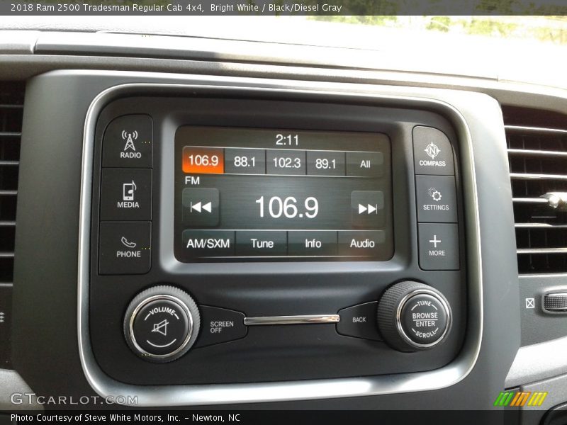 Bright White / Black/Diesel Gray 2018 Ram 2500 Tradesman Regular Cab 4x4