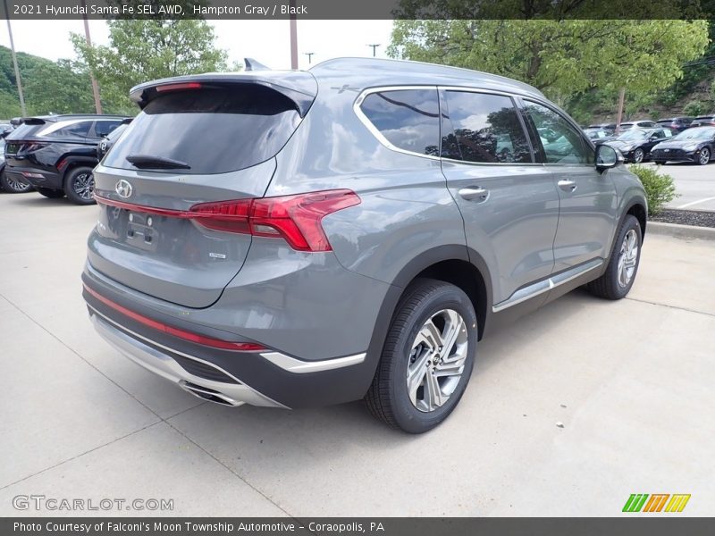 Hampton Gray / Black 2021 Hyundai Santa Fe SEL AWD