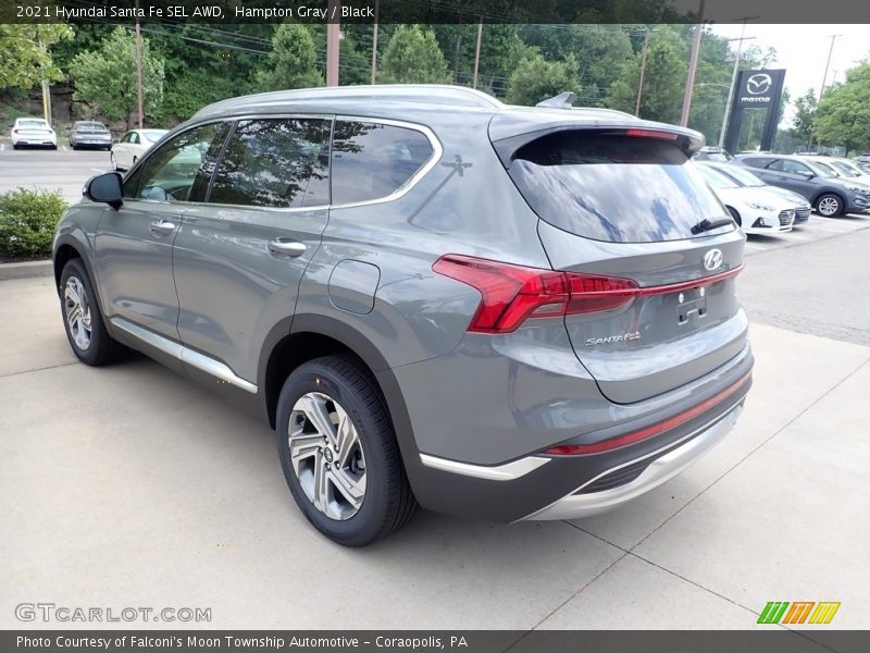 Hampton Gray / Black 2021 Hyundai Santa Fe SEL AWD