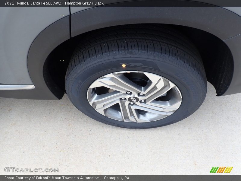 Hampton Gray / Black 2021 Hyundai Santa Fe SEL AWD