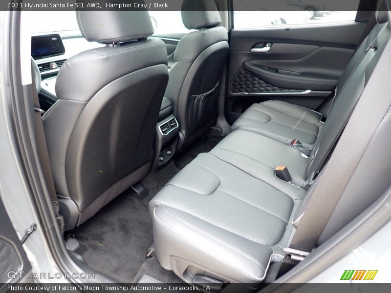 Hampton Gray / Black 2021 Hyundai Santa Fe SEL AWD