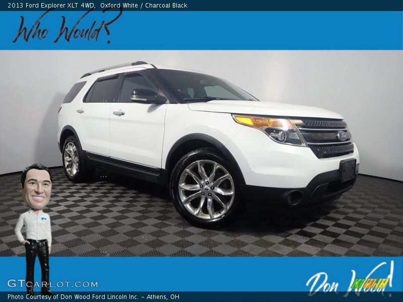 Oxford White / Charcoal Black 2013 Ford Explorer XLT 4WD
