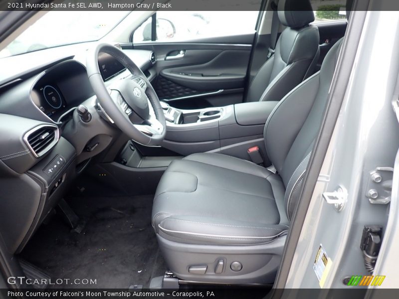 Hampton Gray / Black 2021 Hyundai Santa Fe SEL AWD