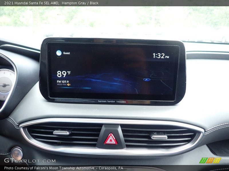 Hampton Gray / Black 2021 Hyundai Santa Fe SEL AWD