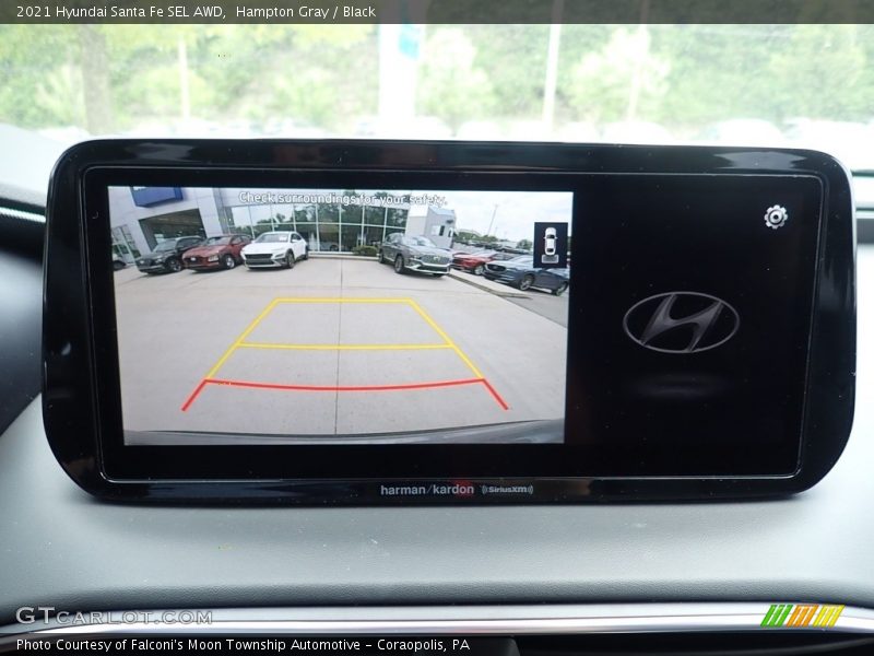 Hampton Gray / Black 2021 Hyundai Santa Fe SEL AWD