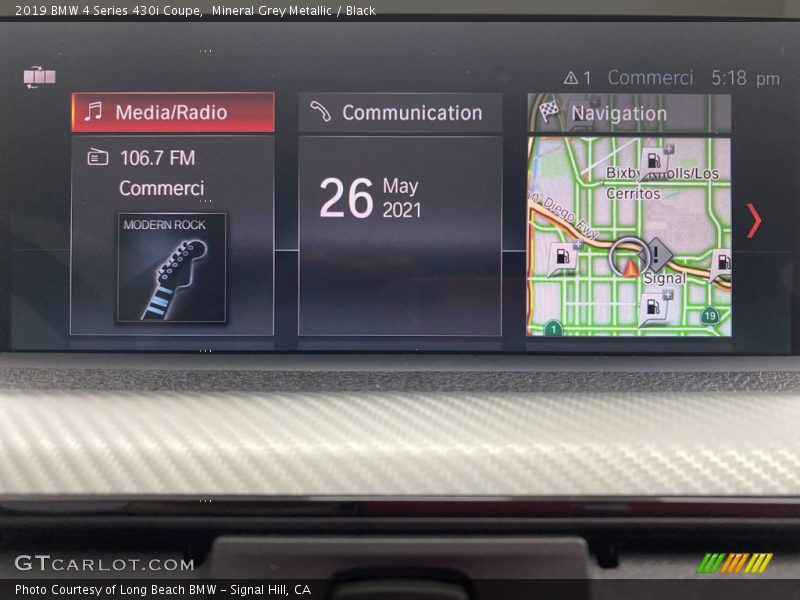 Mineral Grey Metallic / Black 2019 BMW 4 Series 430i Coupe