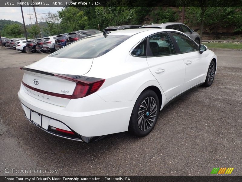 Hyper White / Black 2021 Hyundai Sonata SEL Hybrid
