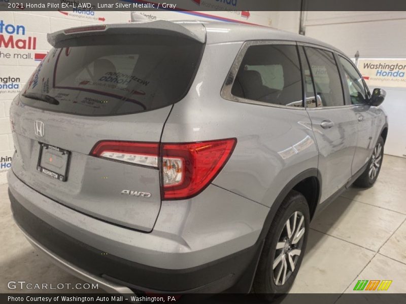 Lunar Silver Metallic / Gray 2021 Honda Pilot EX-L AWD