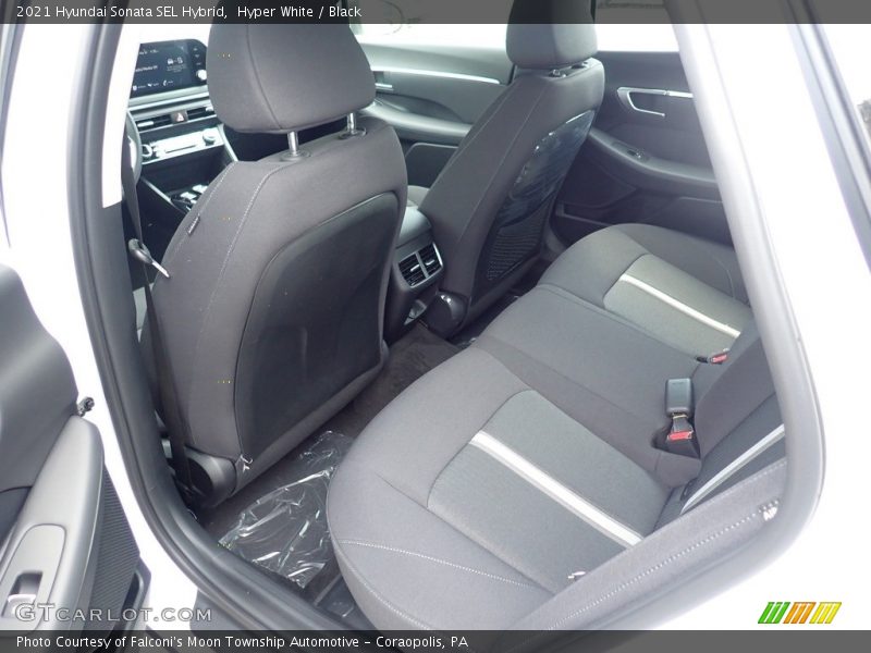 Hyper White / Black 2021 Hyundai Sonata SEL Hybrid