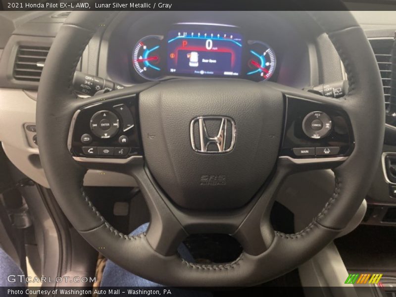 Lunar Silver Metallic / Gray 2021 Honda Pilot EX-L AWD
