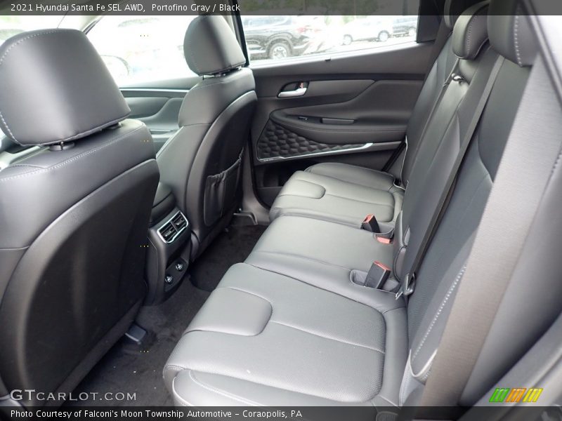 Portofino Gray / Black 2021 Hyundai Santa Fe SEL AWD