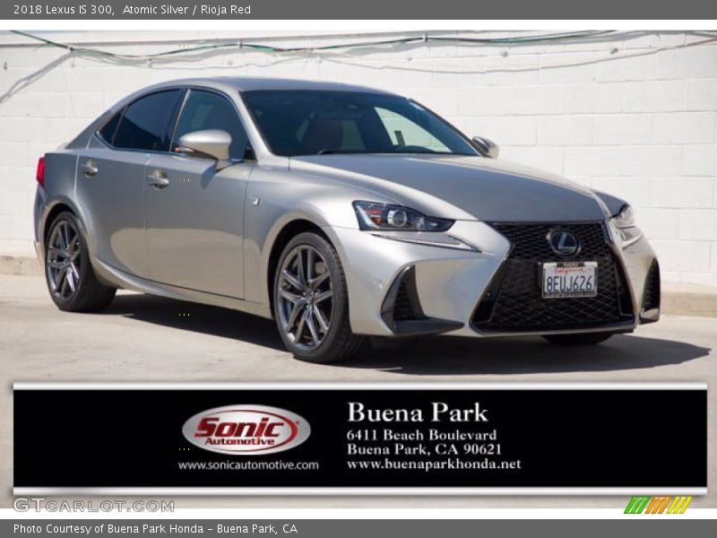 Atomic Silver / Rioja Red 2018 Lexus IS 300