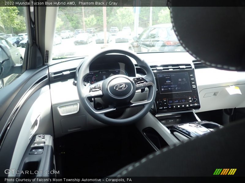 Phantom Black / Gray 2022 Hyundai Tucson Blue Hybrid AWD