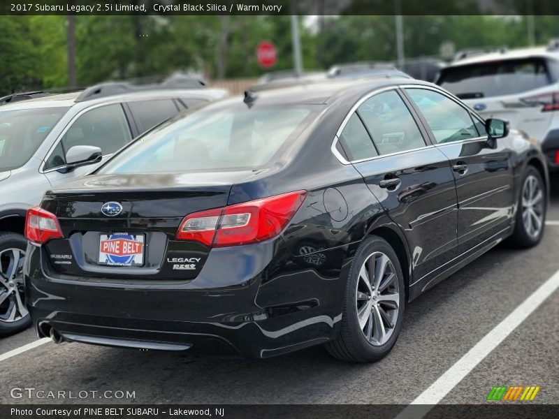 Crystal Black Silica / Warm Ivory 2017 Subaru Legacy 2.5i Limited