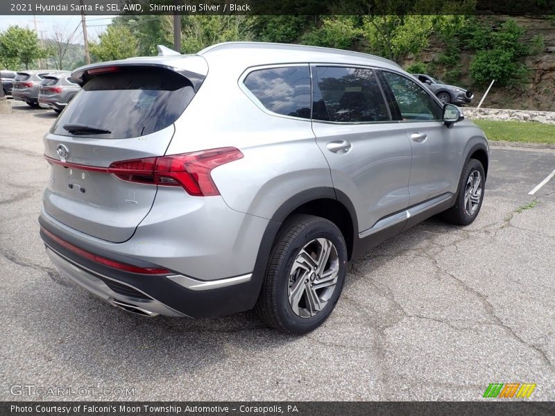 Shimmering Silver / Black 2021 Hyundai Santa Fe SEL AWD