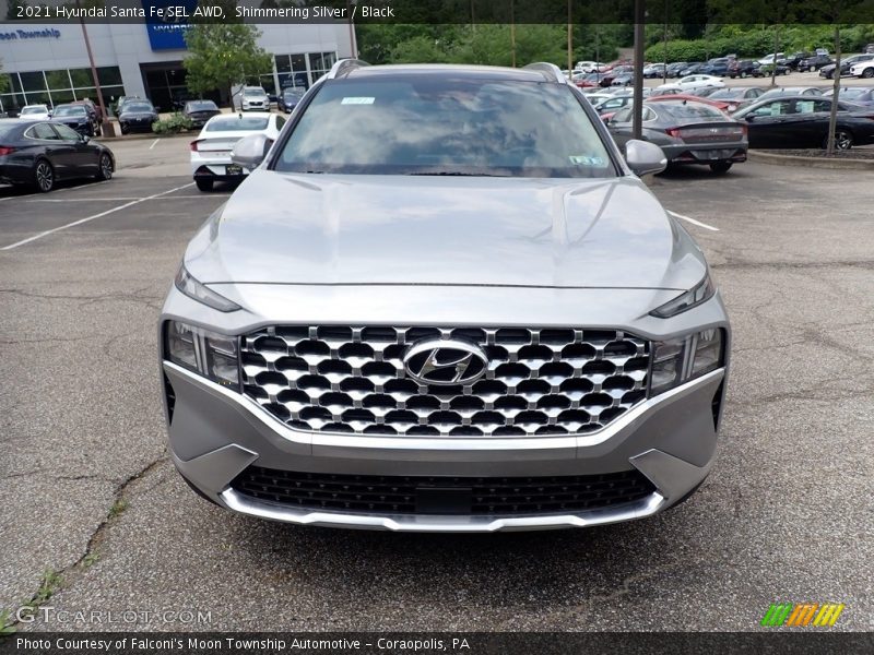 Shimmering Silver / Black 2021 Hyundai Santa Fe SEL AWD