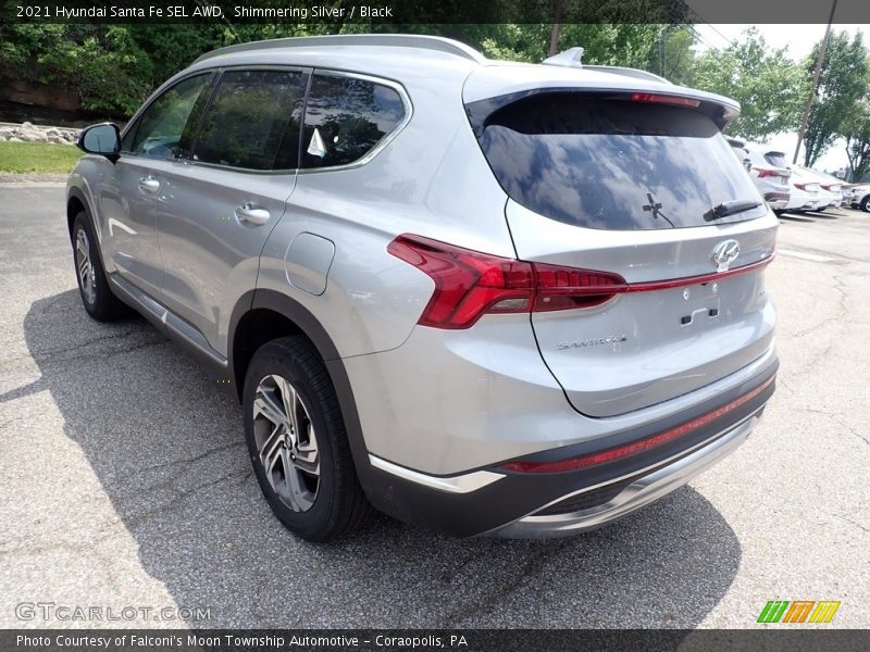 Shimmering Silver / Black 2021 Hyundai Santa Fe SEL AWD